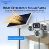 Cybernautt X11A 4G Solar Security Camera – Triple Lens 18MP, 355° Pan, Off-Grid Surveillance  | Night Vision | Motion Detection| Siren Alarm | 2 Way Audio | Use Air-tel 4G Sim