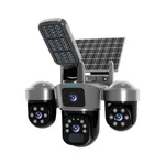 Cybernautt X18D 4G Solar SIM Security Camera with Triple 6MP Lens, 1080P Full HD Resolution, 355° Pan & 90° Tilt