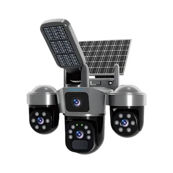Cybernautt X18D 4G Solar SIM Security Camera with Triple 6MP Lens, 1080P Full HD Resolution, 355° Pan & 90° Tilt