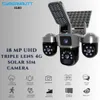 Cybernautt X18D 4G Solar SIM Security Camera with Triple 6MP Lens, 1080P Full HD Resolution, 355° Pan & 90° Tilt