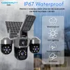 Cybernautt X18D 4G Solar SIM Security Camera with Triple 6MP Lens, 1080P Full HD Resolution, 355° Pan & 90° Tilt