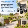 Cybernautt X18D 4G Solar SIM Security Camera with Triple 6MP Lens, 1080P Full HD Resolution, 355° Pan & 90° Tilt