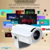 Cybernautt PJ016 Android 12 Smart Projector, 720P Portable Projector (Supports 4K), 280 ANSI Lumens, WiFi 6 Bluetooth 5.0 | 1+8GB | 1000:1 Contrast | Built-in Streaming Apps
