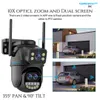 Cybernautt Z8C 8MP Dual-Lens WiFi PTZ Security Camera with 1080P Full HD Video, 355° Pan and 90° Tilt Control, Built-In Siren, Two-Way Audio, Vandal-Proof Design, H.264 Video Compression and Smart Remote Monitoring for Home, Office and Retail Security