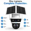 Cybernautt X20B 8MP Dual-Lens Solar Security Camera with 4MP + 4MP Ultra HD Imaging, 355° Pan and 90° Tilt Wide-Angle Coverage, Wireless Solar-Powered Operation, Smart Motion Detection Alerts,