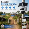 Cybernautt X20B 8MP Dual-Lens Solar Security Camera with 4MP + 4MP Ultra HD Imaging, 355° Pan and 90° Tilt Wide-Angle Coverage, Wireless Solar-Powered Operation, Smart Motion Detection Alerts,