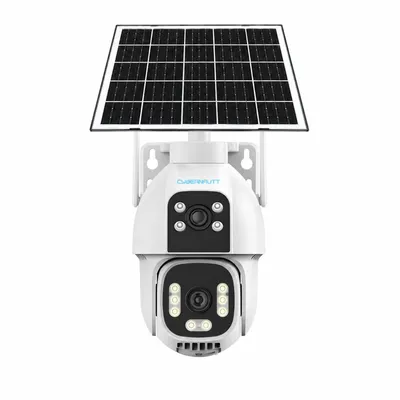 Cybernautt X20A 10MP Dual-Lens Solar Security Camera with 5MP + 5MP Ultra HD Imaging, 355° Pan and 90° Tilt Wide-Angle Coverage, Wireless Solar-Powered Operation,