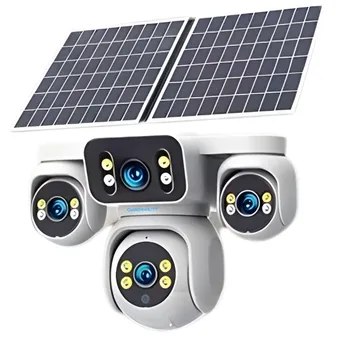 Cybernautt X20C 4G LTE Solar Security Camera Outdoor Wireless, 4MP 4-Lens 360° Panoramic, No WiFi Needed, Battery Powered, Pan Tilt, 1080P, 2-Way Audio, Built-in Siren, Vandal-Proof