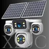 Cybernautt X20C 4G LTE Solar Security Camera Outdoor Wireless, 4MP 4-Lens 360° Panoramic, No WiFi Needed, Battery Powered, Pan Tilt, 1080P, 2-Way Audio, Built-in Siren, Vandal-Proof