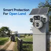 Cybernautt X20C 4G LTE Solar Security Camera Outdoor Wireless, 4MP 4-Lens 360° Panoramic, No WiFi Needed, Battery Powered, Pan Tilt, 1080P, 2-Way Audio, Built-in Siren, Vandal-Proof