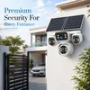 Cybernautt X20C 4G LTE Solar Security Camera Outdoor Wireless, 4MP 4-Lens 360° Panoramic, No WiFi Needed, Battery Powered, Pan Tilt, 1080P, 2-Way Audio, Built-in Siren, Vandal-Proof