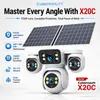 Cybernautt X20C 4G LTE Solar Security Camera Outdoor Wireless, 4MP 4-Lens 360° Panoramic, No WiFi Needed, Battery Powered, Pan Tilt, 1080P, 2-Way Audio, Built-in Siren, Vandal-Proof