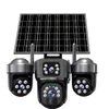 Cybernautt X11D Triple Lens 4G Solar Security Camera with Three 4MP Lenses, 1080P Full HD Video, 355° Pan and 90° Tilt Coverage, True Wire-Free Solar-Powered Operation, Built-In Siren and Two-Way Audio,