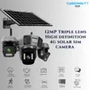 Cybernautt X11V Triple-Lens 4G SIM Solar Security Camera with Three 4MP Lenses, 1080P Full HD Video, Smart Motion Detection and Instant Alerts, Infrared Night Vision, Two-Way Audio,