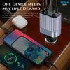 XUGA XA05 4 in 1 Retractable Car Charger,180 Degree, 2 Retractable Cables & 1 USB Port, 1 Type C, 2 Cable Car Adapter for Android Phones & iPhone 16/15/14/13/12/11