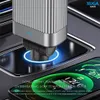 XUGA XA05 4 in 1 Retractable Car Charger,180 Degree, 2 Retractable Cables & 1 USB Port, 1 Type C, 2 Cable Car Adapter for Android Phones & iPhone 16/15/14/13/12/11