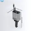 XUGA XA05 4 in 1 Retractable Car Charger,180 Degree, 2 Retractable Cables & 1 USB Port, 1 Type C, 2 Cable Car Adapter for Android Phones & iPhone 16/15/14/13/12/11