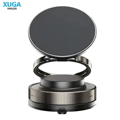 XUGA XMS12B 360° Vacuum Magnetic Phone Holder | Car Mount with Suction Cup | Holder for Car | Gym | Smooth Surface | Compatible with iPhone Android and All Smartphones