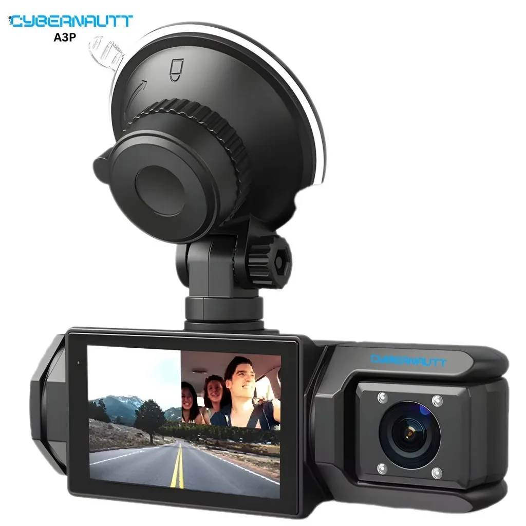 Cybernautt A3P 3 Channel Dash Cam Front and Rear with Cabin Camera, 3