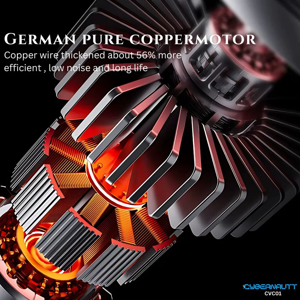 Cybernautt CVC01 Cordless Car Vacuum Cleaner, 21V 5000PA Strong Suction, 13000mAh Battery, Portable Handheld for Car, Home, Desktop, Furniture Cleaning