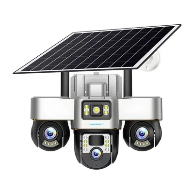 Cybernautt 6MP+6MP+6MP 4G Solar SIM Camera with Motion Detect, Night Vision & Two Way Audio, X18M