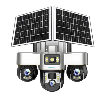 Cybernautt X18M 6MP+6MP+6MP 4G Dual Solar SIM Camera , 18MP Triple Lens, All 3 Mobile controlled Lens, AI Human Detection, Full Color Night Vision, Wire-Free Outdoor Camera for Home/Construction/Farm