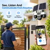 Cybernautt X18M 6MP+6MP+6MP 4G Dual Solar SIM Camera , 18MP Triple Lens, All 3 Mobile controlled Lens, AI Human Detection, Full Color Night Vision, Wire-Free Outdoor Camera for Home/Construction/Farm