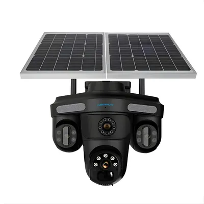Cybernautt X11E 4G LTE Solar Security Camera Outdoor, 18MP Triple Lens, AI Human Detection, Full-Color Night Vision