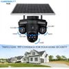 Cybernautt X11E 4G LTE Solar Security Camera Outdoor, 18MP Triple Lens, AI Human Detection, Full-Color Night Vision