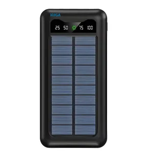 Xuga XB10S Solar Power Bank 10000mAh, 22.5W Fast Charging Portable Charger with Solar Panel, Triple Protection for iPhone Android Phone