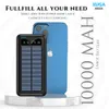 Xuga XB10S Solar Power Bank 10000mAh, 22.5W Fast Charging Portable Charger with Solar Panel, Triple Protection for iPhone Android Phone