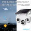Cybernautt X18B Solar Security Camera 4G LTE, 18MP Triple Lens, All 3 Mobile controlled Lens, AI Human Detection, Full Color Night Vision, Wire-Free Outdoor Camera for Home/Construction/Farm