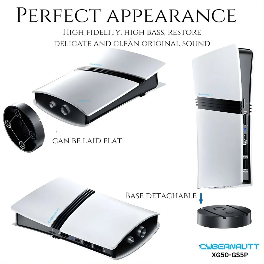 Cybernautt XG50-GS5P 64GB Game Console with 2 Wireless Controllers - Multiplayer Family TV Console, 1:1 FPS Speed, Network Download, Expandable Storage