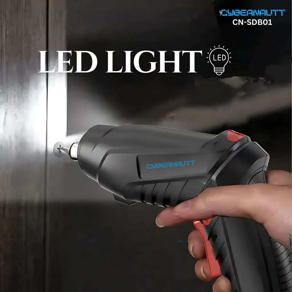 Cybernautt CN-SDB01 Cordless Screwdriver 3.6V Lithium Ion, 1300-1800mAh Rechargeable Battery, 250RPM Auto Lock Screwdriver for Home DIY