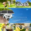 Cybernautt X18C 16MP 4G LTE Solar Security Camera, 10000mAh Battery Powered, All 3 Mobile controlled Lens, 4-Lens Stitched Vision, AI Human Detection, Dual-Light Color Night Vision
