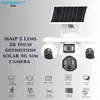 Cybernautt X18C 16MP 4G LTE Solar Security Camera, 10000mAh Battery Powered, All 3 Mobile controlled Lens, 4-Lens Stitched Vision, AI Human Detection, Dual-Light Color Night Vision