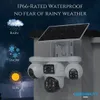 Cybernautt X18C 16MP 4G LTE Solar Security Camera, 10000mAh Battery Powered, All 3 Mobile controlled Lens, 4-Lens Stitched Vision, AI Human Detection, Dual-Light Color Night Vision