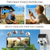 Cybernautt X18C 16MP 4G LTE Solar Security Camera, 10000mAh Battery Powered, All 3 Mobile controlled Lens, 4-Lens Stitched Vision, AI Human Detection, Dual-Light Color Night Vision