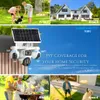 Cybernautt X18C 16MP 4G LTE Solar Security Camera, 10000mAh Battery Powered, All 3 Mobile controlled Lens, 4-Lens Stitched Vision, AI Human Detection, Dual-Light Color Night Vision