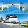 Cybernautt X18C 16MP 4G LTE Solar Security Camera, 10000mAh Battery Powered, All 3 Mobile controlled Lens, 4-Lens Stitched Vision, AI Human Detection, Dual-Light Color Night Vision