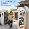 Cybernautt X18C 16MP 4G LTE Solar Security Camera, 10000mAh Battery Powered, All 3 Mobile controlled Lens, 4-Lens Stitched Vision, AI Human Detection, Dual-Light Color Night Vision