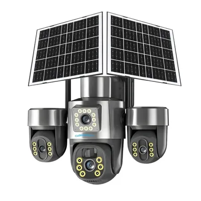 Cybernautt X18E Dual Solar Security Camera Wireless Outdoor, 4G LTE Cellular Security Camera No WiFi Needed, All 3 Mobile controlled Lens, 18MP Dual Lens Night Vision, AI Human Detection, 2-Way Audio