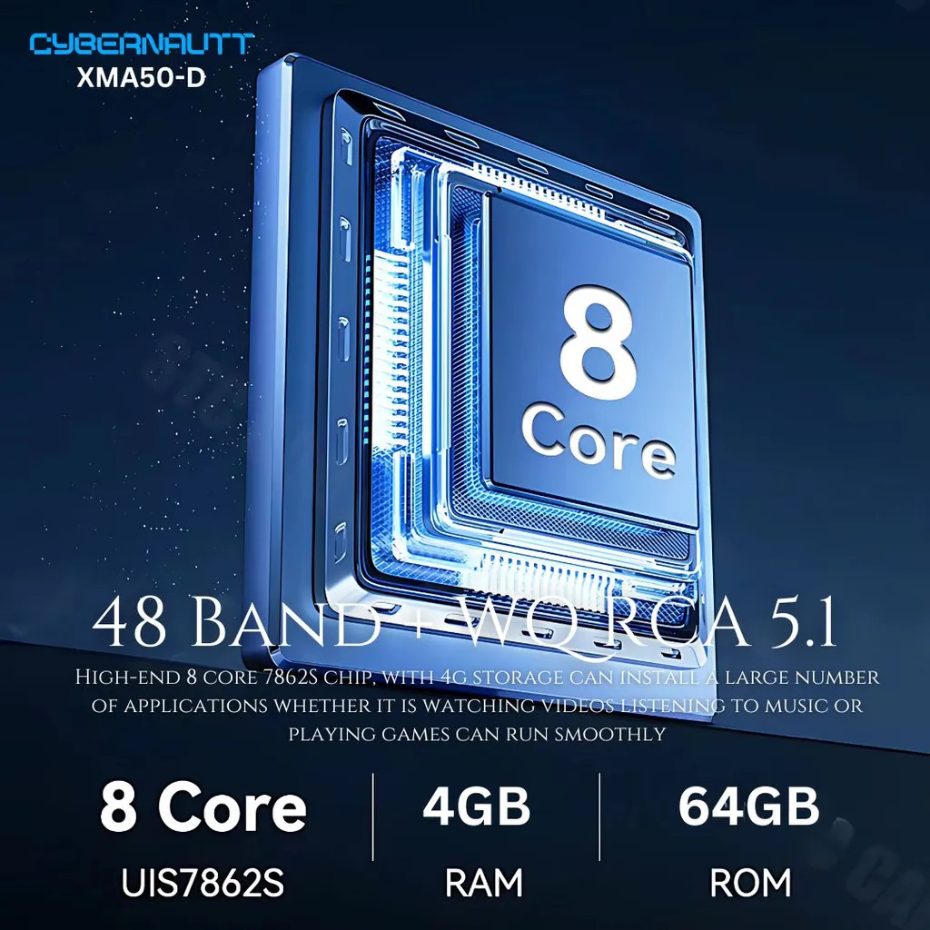Cybernautt XMA50-D 10.1 inch 4GB RAM/64GB ROM HD Apple Car Play & Android Auto Car Dashboard Stereo