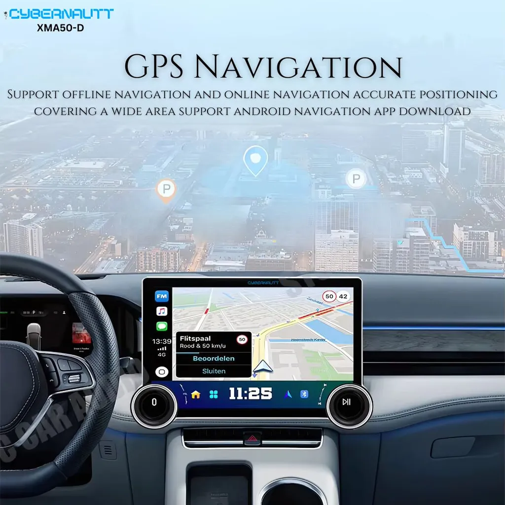 Cybernautt XMA50-D 10.1 inch 4GB RAM/64GB ROM HD Apple Car Play & Android Auto Car Dashboard Stereo