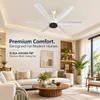 Xuga Jovian F6F Premium 1200mm Ceiling Fan | High SV 6.87 Service Value | 32W Low Power Consumption with 210 CMM Airflow | 6+ Boost Speed Settings I 5-year warranty