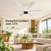 Xuga Jovian F6F Premium 1200mm Ceiling Fan | High SV 6.87 Service Value | 32W Low Power Consumption with 210 CMM Airflow | 6+ Boost Speed Settings I 5-year warranty