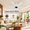 Xuga Jovian F6F Premium 1200mm Ceiling Fan | High SV 6.87 Service Value | 32W Low Power Consumption with 210 CMM Airflow | 6+ Boost Speed Settings I 5-year warranty