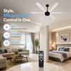 Xuga Jovian F6F-D Premium 1200mm Ceiling Fan | High SV 6.87 Service Value | 32W Low Power Consumption with 210 CMM Airflow | 6+ Boost Speed Settings I  5 years Warranty