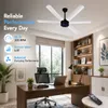 Xuga Jovian F6F-D Premium 1200mm Ceiling Fan | High SV 6.87 Service Value | 32W Low Power Consumption with 210 CMM Airflow | 6+ Boost Speed Settings I  5 years Warranty