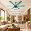 Xuga Jovian F6T Premium 1200mm Ceiling Fan | High SV 6.87 Service Value | 32W Low Power Consumption with 210 CMM Airflow | 6+ Boost Speed Settings | Copper Motor | 5 Years Warranty